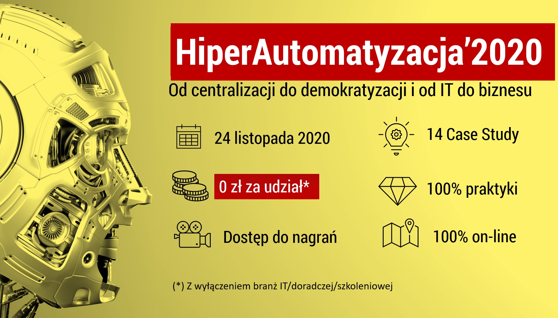 Już 24 listopada konferencja HiperAutomatyzacja'2020 vol. II - w 100% on-line i za 0 zł :)